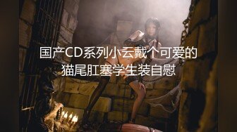 国产CD系列小云戴个可爱的猫尾肛塞学生装自慰