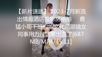 【新片速遞】 2023-2月新流出情趣酒店投影房偷拍❤️勇猛小哥下班约炮文化范眼镜女同事用力过猛草出血了[687MB/MP4/45:11]